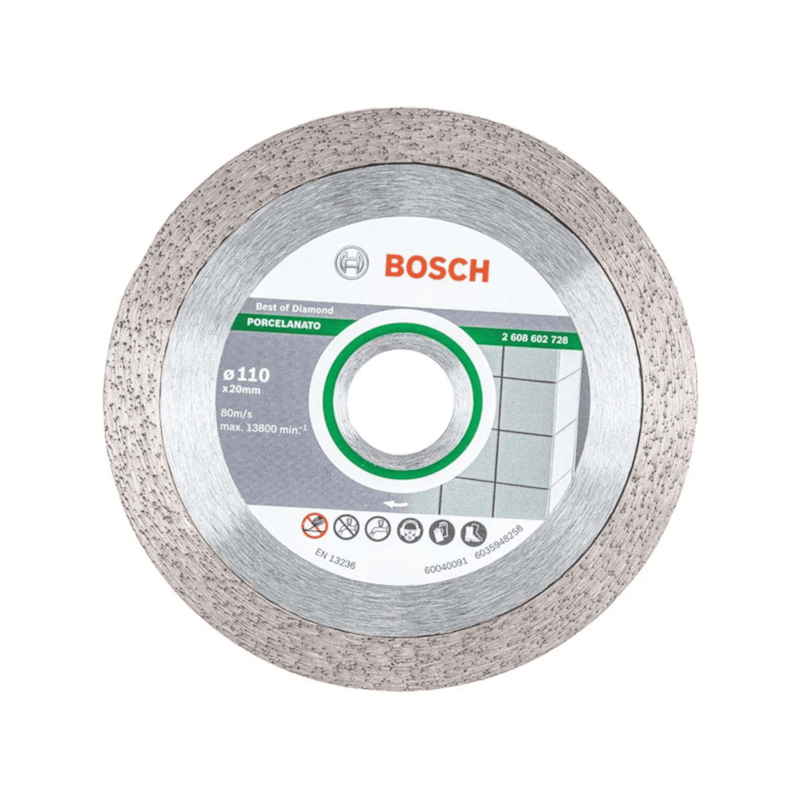 Disco Diamantado Liso para Porcelanato 110mm Bosch