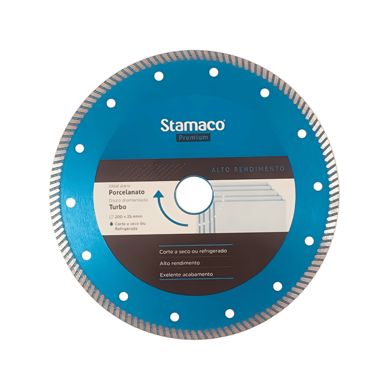 Disco Diamantado Premium para Porcelanato 200mm Stamaco