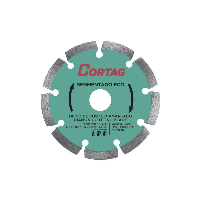 Disco Diamantado Segmentado Eco 110mm Cortag