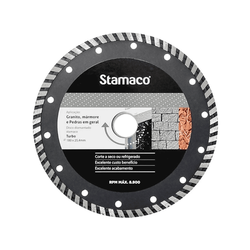 Disco Diamantado Turbo 180x25,4mm Stamaco