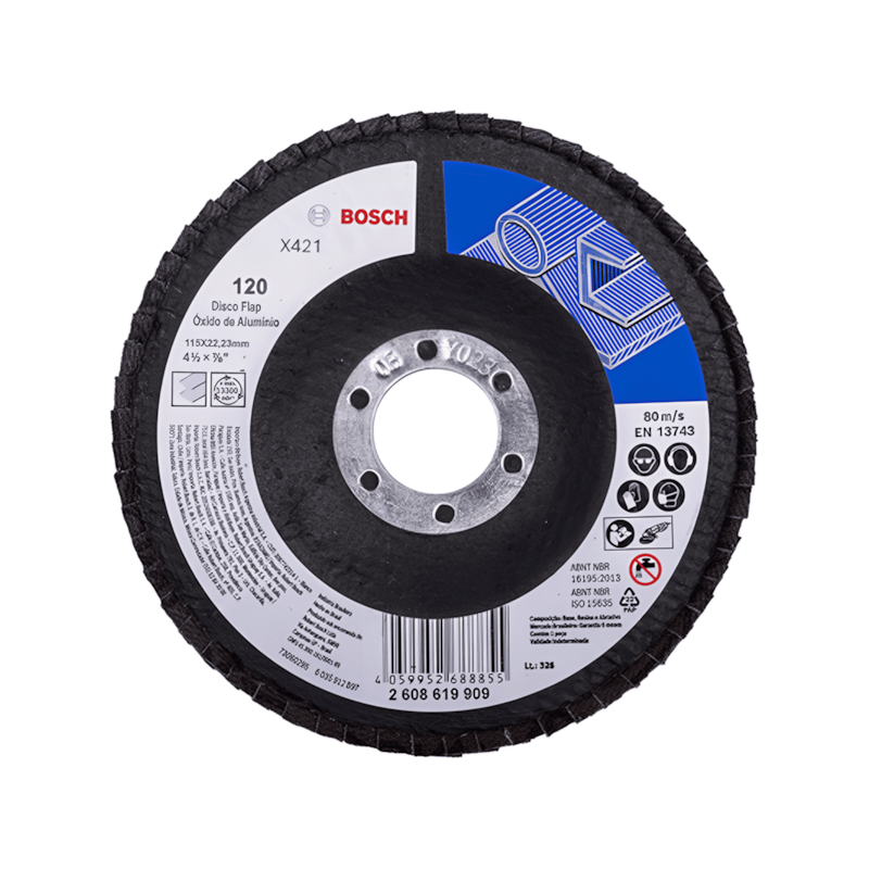 Disco Flap Óxido de Alumínio X421 Ø115mm G120 Bosch