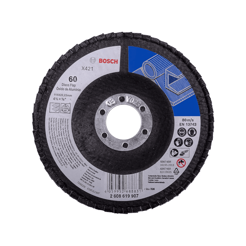 Disco Flap Óxido de Alumínio X421 Ø115mm G60 Bosch