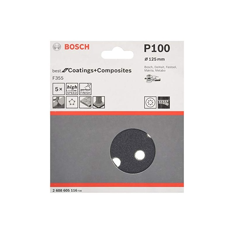 Disco Lixa Best for Stone Grão 100 Bosch 5 unidades