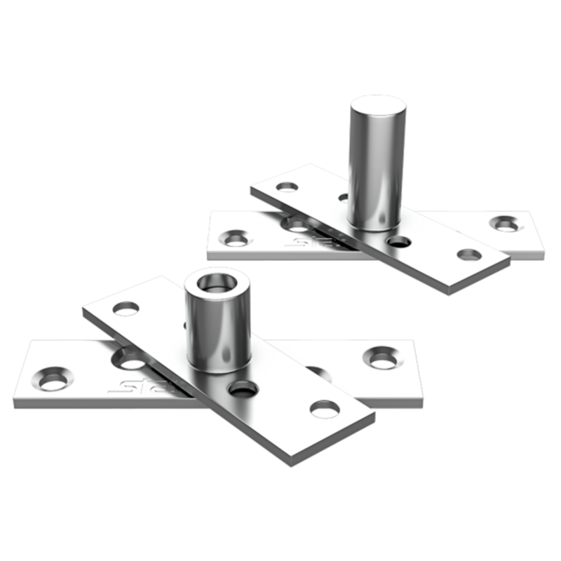 Dobradiça de Pino Porta Pivotante 300kg Inox Escovado Stam