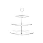 Doceira 3 Andares Cristal 18,5cmX26,5cmX31,5cmX35,5cm Lyor
