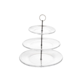 Doceira 3 Andares Cristal 18,5cmX26,5cmX31,5cmX35,5cm Lyor