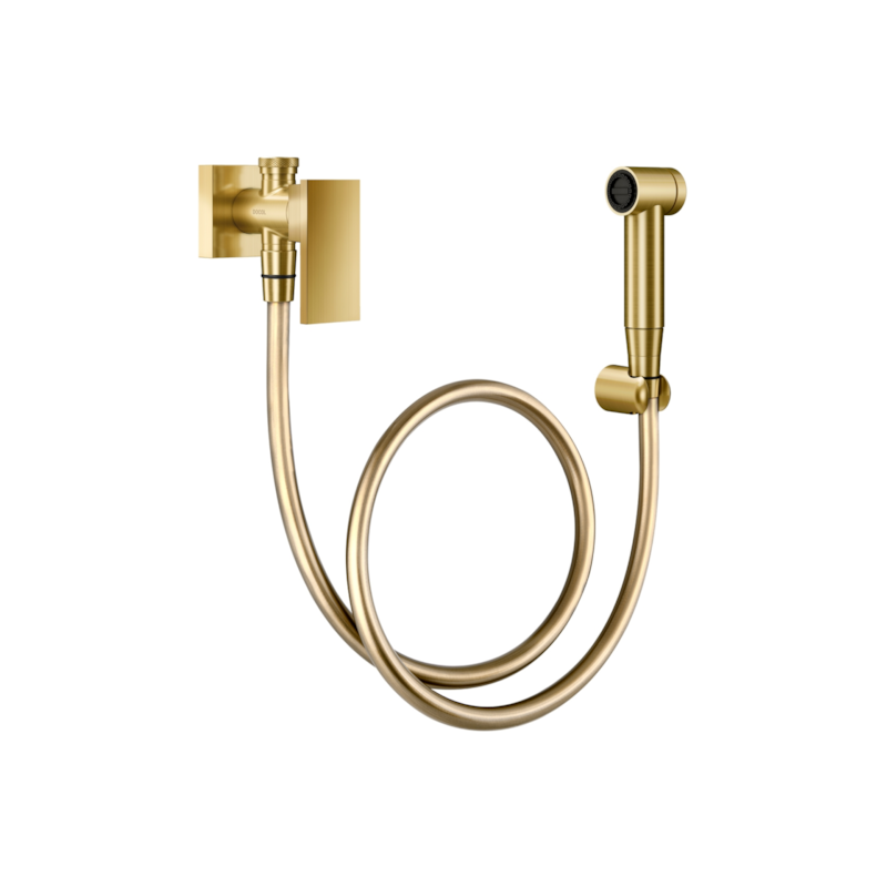 Ducha Higiênica com Registro e Derivação New Edge Ouro Escovado Docol