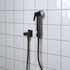 Ducha Higiênica com Suporte Preto Quadrado Urban Qualiz