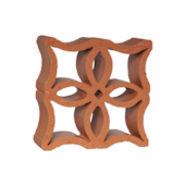 Elemento Vazado Reto Flor 18x18x6,8cm Cerâmica Martins Elemento Vazado Reto Flor 18x18x6,8cm Cerâmica Martins