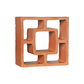 Elemento Vazado Reto Quadrado 18x18x6,8cm Cerâmica Martins Elemento Vazado Reto Quadrado 18x18x6,8cm Cerâmica Martins