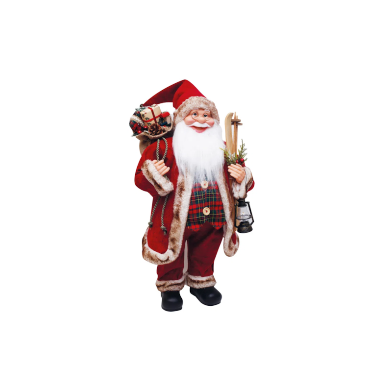 Enfeite Boneco Papai Noel com Presentes Cromus