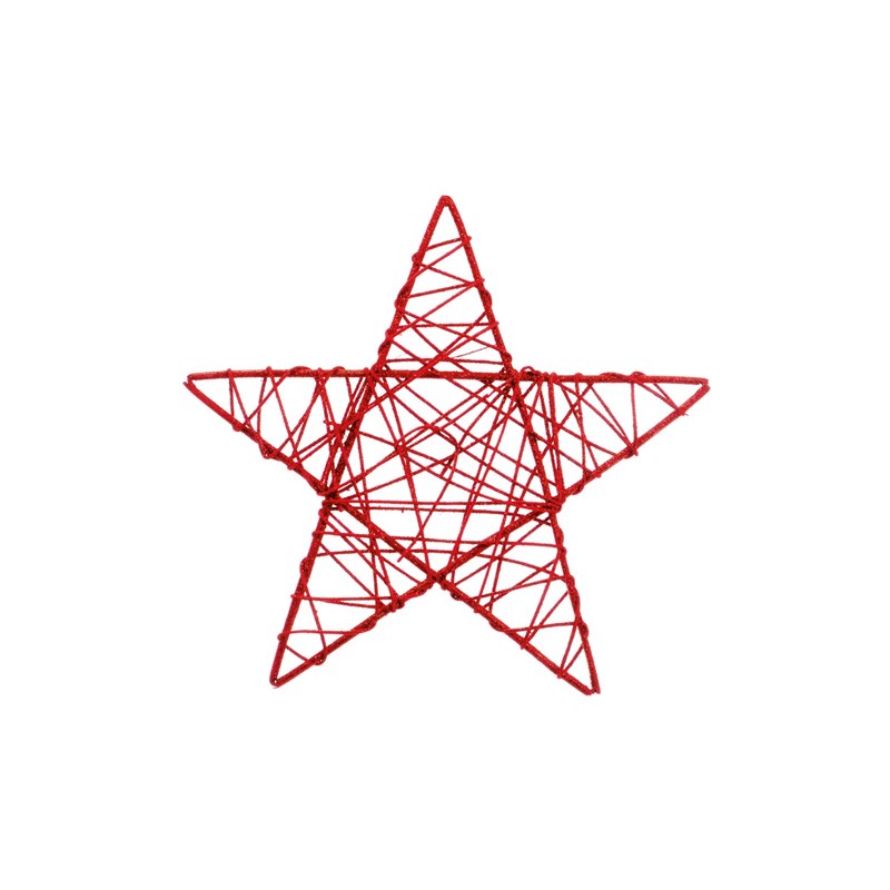 Enfeite Estrela Rattan Vermelha 30cm Cromus 