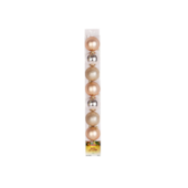 Enfeite Natalino Bola Lisa Champanhe 6cm com 8 Peças Zein