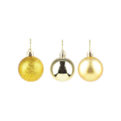 Enfeite Natalino Bola Lisa Dourada 4cm com 12 Peças Zein