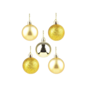 Enfeite Natalino Bola Lisa Dourada 8cm com 5 Peças Zein