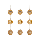 Enfeite Natalino Bola TB Encanto 5cm com 9 Peças Dourado Zein