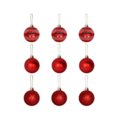 Enfeite Natalino Bola TB Encanto 5cm com 9 Peças Vermelho Zein