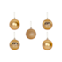Enfeite Natalino Bola TB Encanto 7cm com 5 Peças Dourado Zein