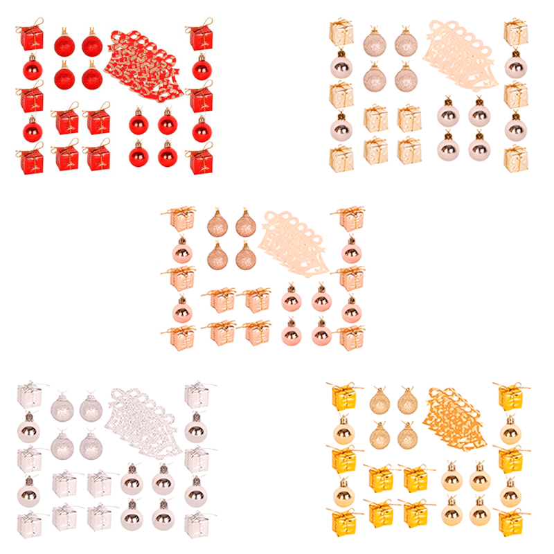 Enfeite Natalino com 26 Peças e 3cm Zein (Cores Sortidas)