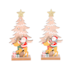Enfeite Natalino de Madeira do Papai Noel e Boneco 18cm Zein