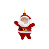 Enfeite Natalino de Papai Noel 6,5cm com 6 Peças Zein