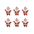Enfeite Natalino de Papai Noel 6,5cm com 6 Peças Zein