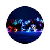 Enfeite Natalino Festão Iluminado 25cmx1,8m com 95 Galhos Zein