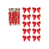 Enfeite Natalino Laço Vermelho com 10 Peças 5x6cm Zein