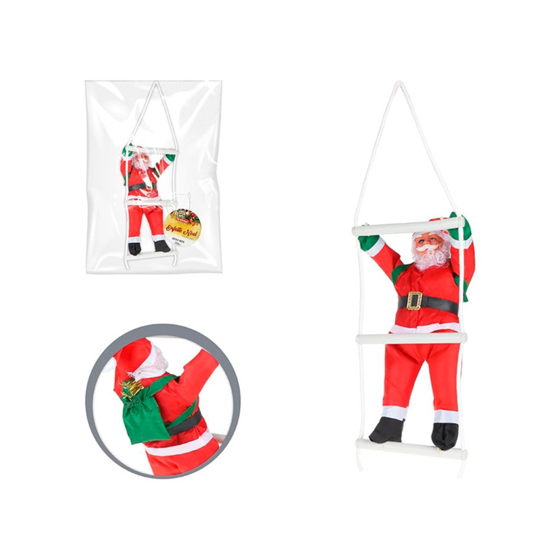 Enfeite Natalino Noel na Escada 49cm Zein