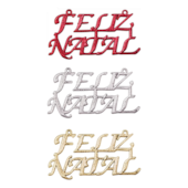 Enfeite Natalino para Porta Feliz Natal 15cm Zein