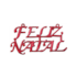 Enfeite Natalino para Porta Feliz Natal 15cm Zein