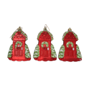 Enfeite Natalino para Porta Vermelho e Verde com 3 Peças Cromus Enfeite Natalino para Porta Vermelho e Verde com 3 Peças Cromus