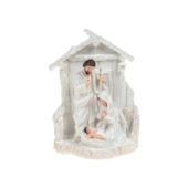Enfeite Natalino Presépio Resina Branca 9x5x12cm Zein