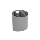 Escorredor de Talher Oval Basic Cinza Coza