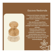 Escova de Limpeza Redonda com Pega de Bambu Oikos