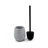 Escova Sanitária com Suporte de Cerâmica Granulado Cinza Oikos Escova Sanitária com Suporte de Cerâmica Granulado Cinza Oikos