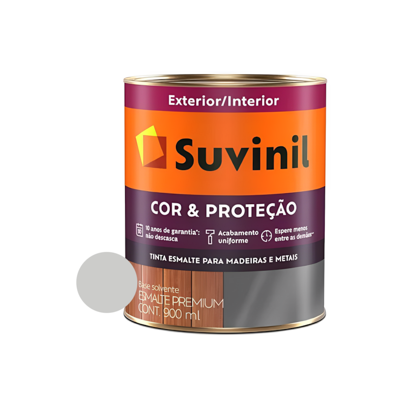 Esmalte sintético Cor e Proteção Bilhante Platina 900ml Suvinil