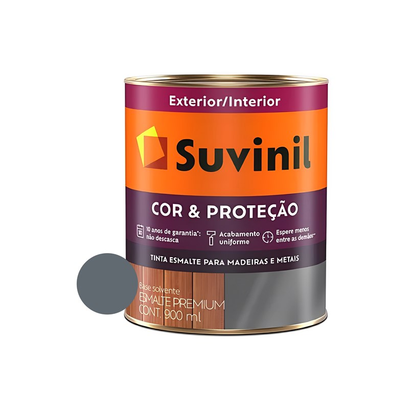 Esmalte Sintético Cor e Proteção Brilhante Cinza 900ML Suvinil