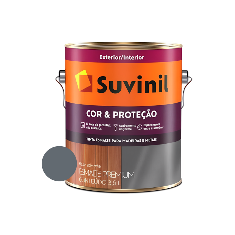 Esmalte Sintético Cor e Proteção Cinza Escuro 3,6L Suvinil