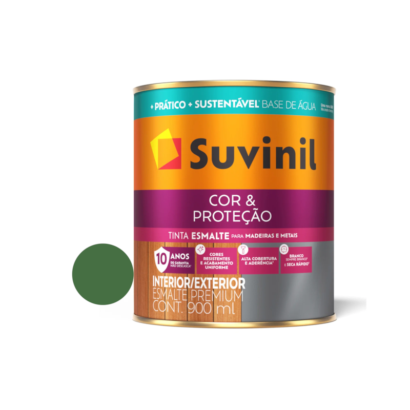 Esmalte Sintético Cor e Proteção Verde Folha 900ml Suvinil