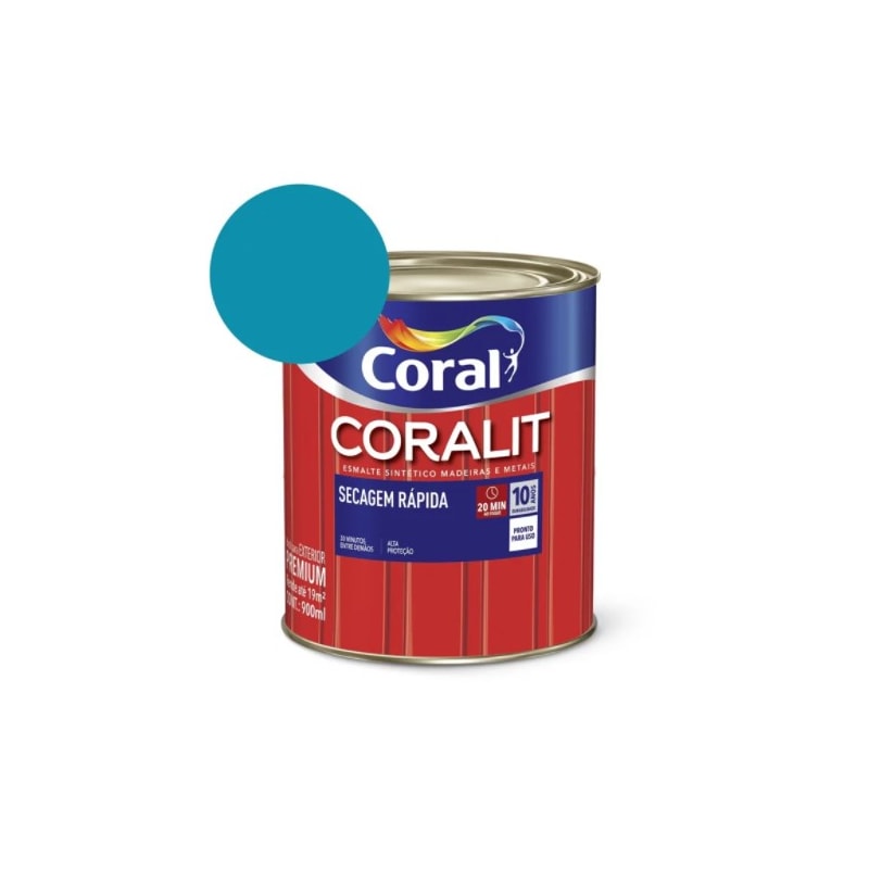  Esmalte Sintético Coralit Secagem Rápida Brilhante Azul Marinho 0.9L Coral