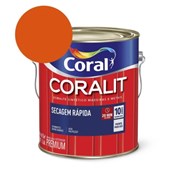  Esmalte Sintético Coralit Secagem Rápida Brilhante Laranja 3.6L Coral