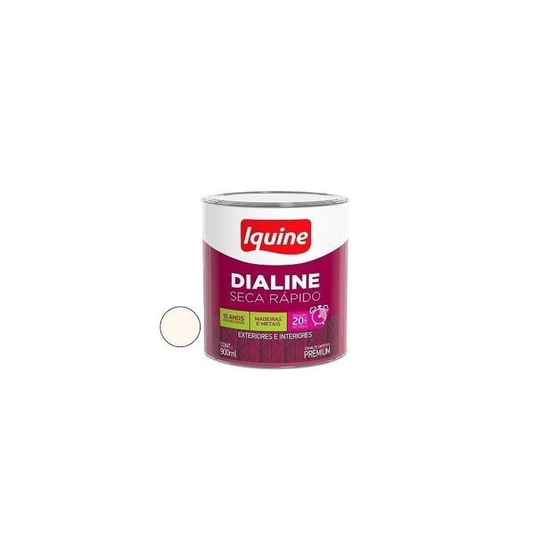Esmalte Sintético Dialine Seca Rápido Acetinado Branco Neve Iquine