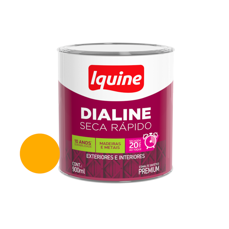 Esmalte Sintético Dialine Seca Rápido Amarelo Iquine