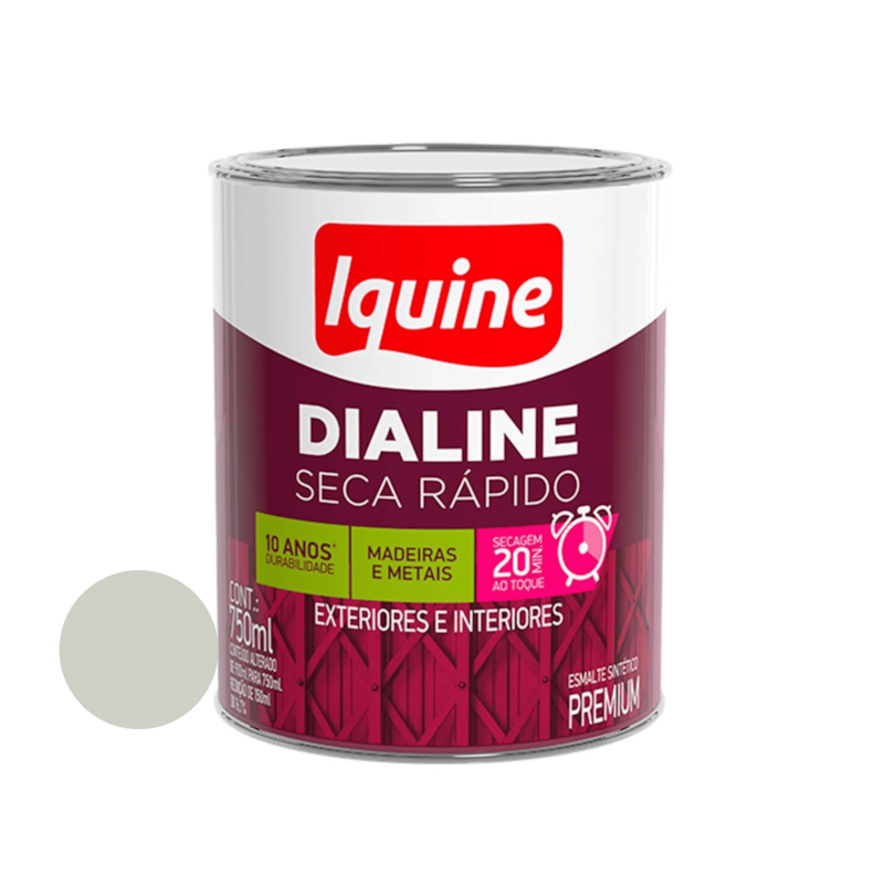 Esmalte Sintético Dialine Seca Rápido Branco Gelo 750ml Iquine
