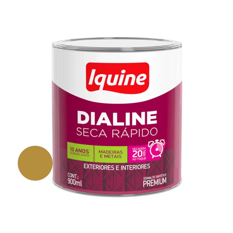 Esmalte Sintético Dialine Seca Rápido Ouro Antigo 900ml Iquine