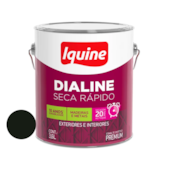 Esmalte Sintético Dialine Seca Rápido Preto 3,6L Iquine