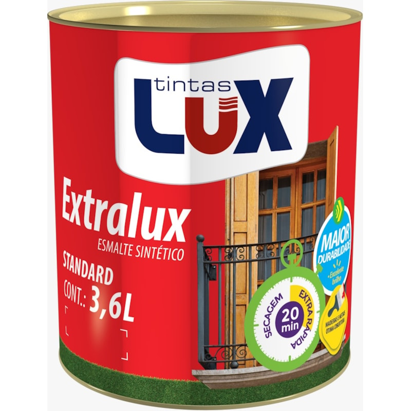 Esmalte Sintético Extralux Brilhante Preto 3,6L Lux