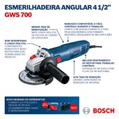 Esmerilhadeira 4.1/2" GWS 700 710W 220V Bosch
