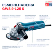 Esmerilhadeira Angular GWS 9-125S 900W 220V Bosch